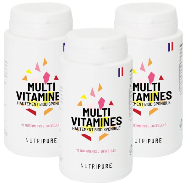 Multivitamines Gélules 12 vitamines et 5 minéraux naturel végétal