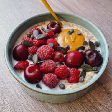 Overnight porridge protéiné à la vanille